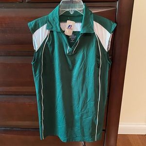 NWT Dry-Fit Green Collar Tank Jersey